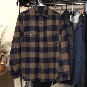 J.Crew thick flannel plaid shirt men’s sz S
